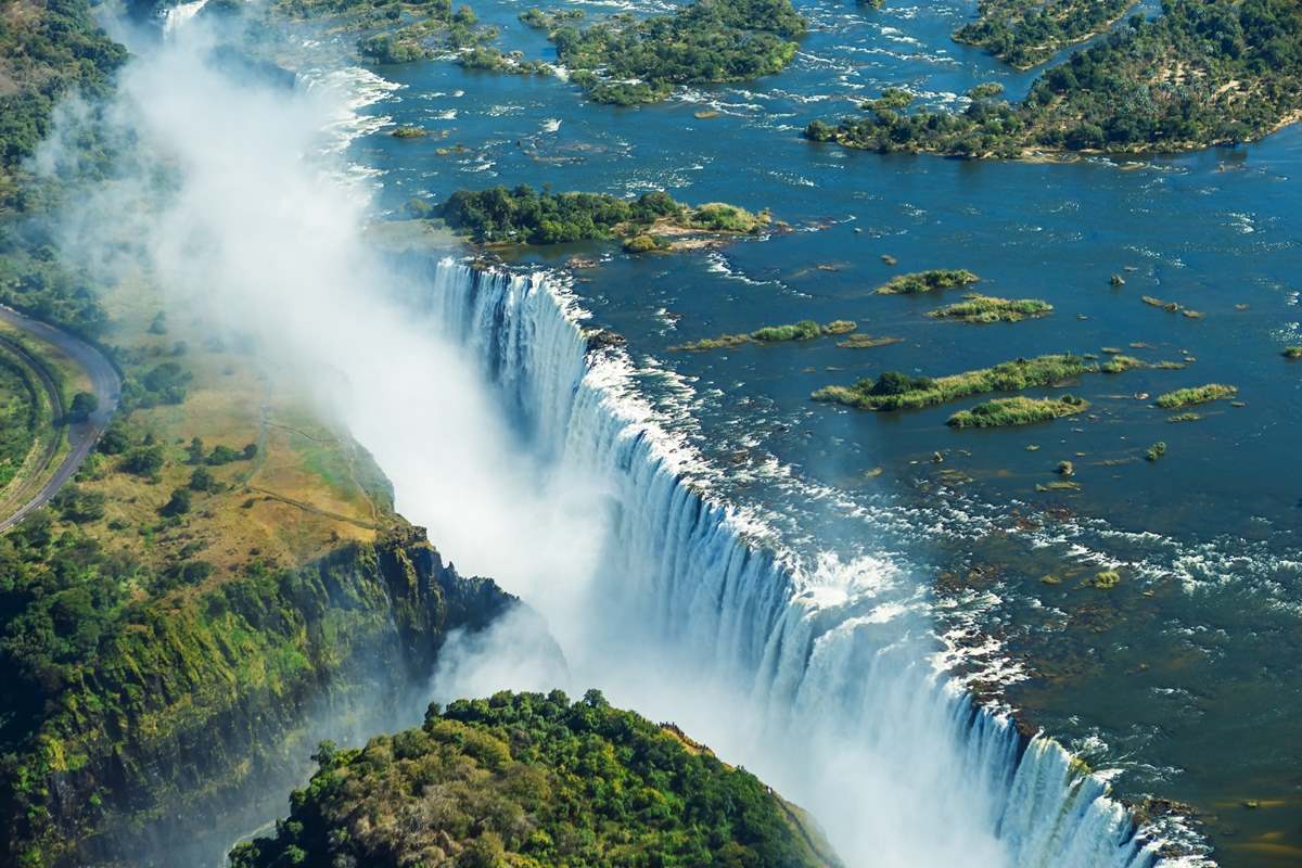 Victoria Falls Arial view